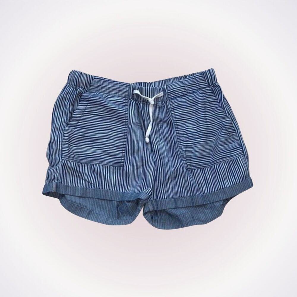 Miami Nautical Striped Drawstring Waist Shorts | Sz S